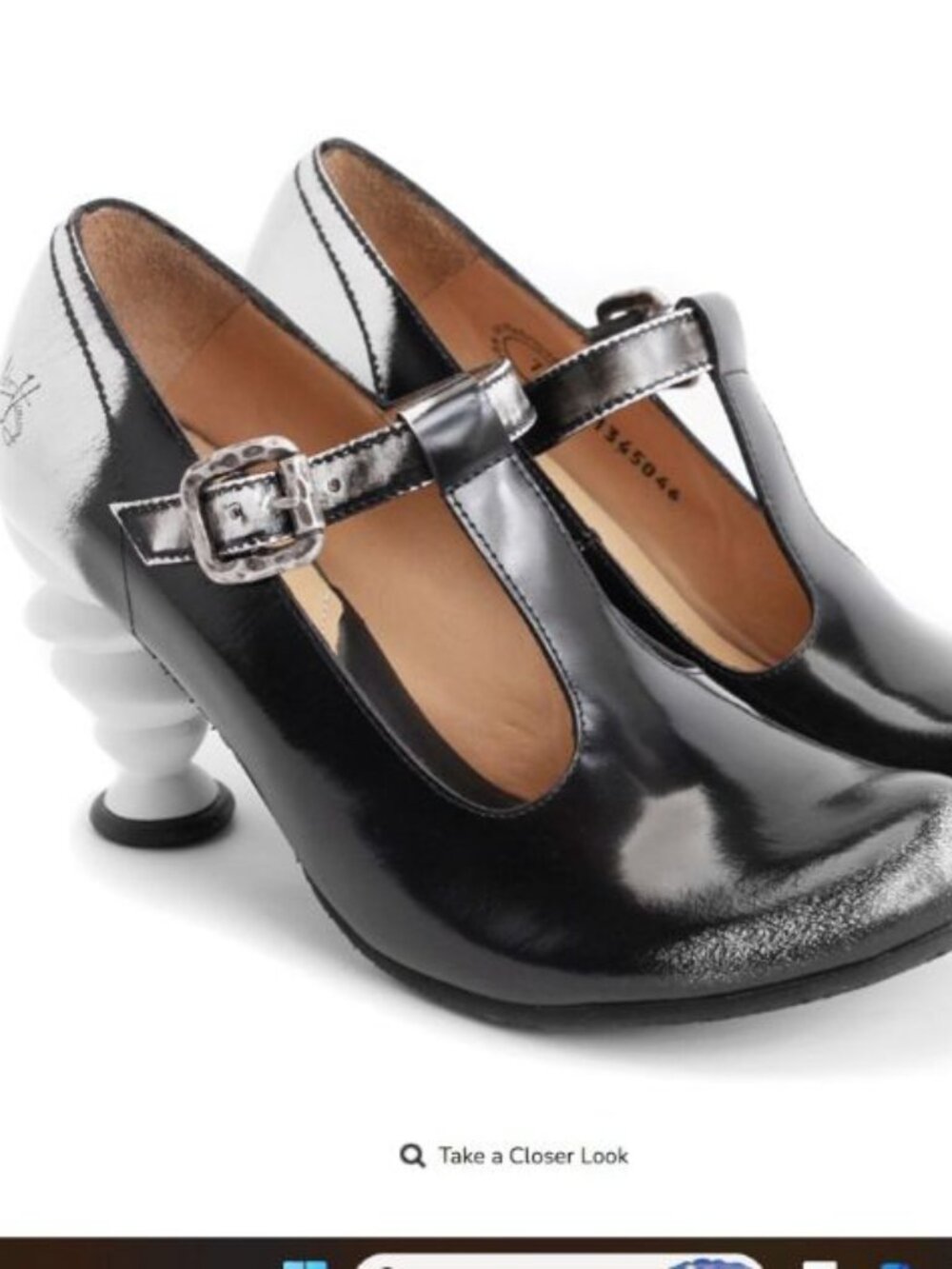 John Fluevog: Rockstar Kyanite Distressed t-strap heel, Size 9